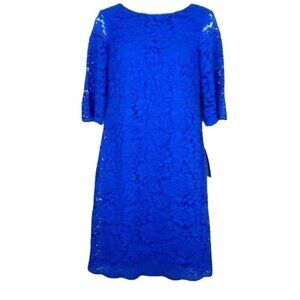 Lauren Ralph Lauren  Women's Royal blue shift lace dress Size 4P (NWT) MSRP$155